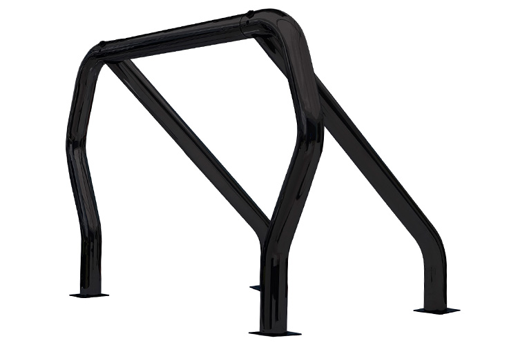 Black Single Main-Single Kicker Bed Bars 73-up Dodge Ram - Click Image to Close